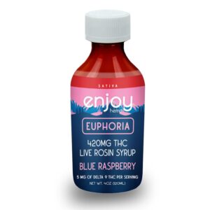 Euphoria Delta 9 THC Live Rosin Syrup 420mg - Blue Raspberry Sativa